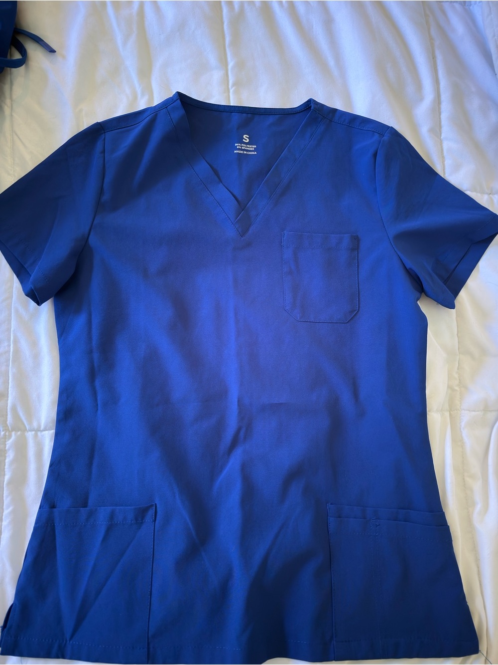 Royal Blue V-Neck Scrub Top and Jogger Scrub Pants